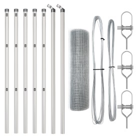 Juego de postes de cerca Set de 2 Acero galvanizado 10 x 0.5 m de , Paneles de vallas - Ref: Foro24-3351560, Precio: 49,21 €,...