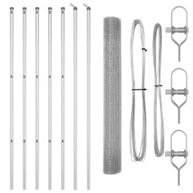 Juego de postes de cerca 2 unidades Acero galvanizado 10 x 1 m de , Paneles de vallas - Ref: Foro24-3351574, Precio: 72,55 €,...