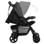 Carrito de bebés 3 en 1 de acero gris oscuro y negro de vidaXL, Cochecitos de bebé - Ref: Foro24-10390, Precio: 203,64 €, Des...