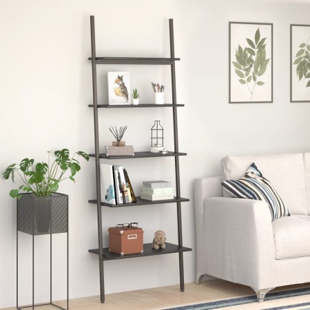 Estantería inclinada de 5 baldas negro 64x34x185,5 cm de vidaXL, Librerías y estanterías - Ref: Foro24-336378, Precio: 111,82...