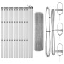 Valla de Alambre Soldado con 13 Postes 0.6x25 m Acero Galvanizado de , Paneles de vallas - Ref: Foro24-3351599, Precio: 94,72...