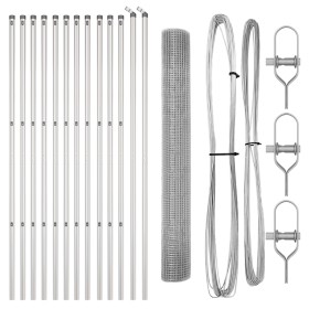 Cerca de Alambre Soldado con 13 Postes 1x25 m Acero Galvanizado de , Paneles de vallas - Ref: Foro24-3351606, Precio: 131,19 ...