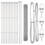 Conjunto de Postes de Cerca de 25 m Conjunto de 2 Acero galvanizado de , Paneles de vallas - Ref: Foro24-3351609, Precio: 135...