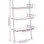 Estantería inclinada 3 niveles marrón claro y negro 64x34x116cm de vidaXL, Librerías y estanterías - Ref: Foro24-336370, Prec...