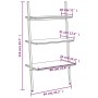Estantería inclinada 3 niveles marrón claro y negro 64x34x116cm de vidaXL, Librerías y estanterías - Ref: Foro24-336370, Prec...
