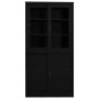 Armario de oficina con puerta corredera acero negro 90x40x180cm de vidaXL, Taquillas y armarios de almacenamiento - Ref: Foro...