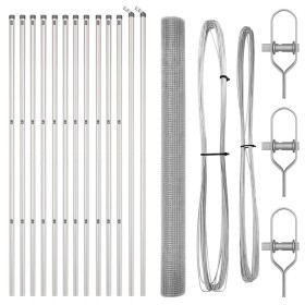 Cerca de Alambre Soldado con 13 Posts 1.6x25 m Acero Galvanizado de , Paneles de vallas - Ref: Foro24-3351623, Precio: 185,41...