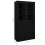 Armario de oficina con puerta corredera acero negro 90x40x180cm de vidaXL, Taquillas y armarios de almacenamiento - Ref: Foro...