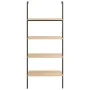Estantería inclinada 4 baldas marrón claro negro 64x35x152,5 cm de vidaXL, Librerías y estanterías - Ref: Foro24-336382, Prec...