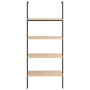 Estantería inclinada 4 baldas marrón claro negro 64x35x152,5 cm de vidaXL, Librerías y estanterías - Ref: Foro24-336382, Prec...