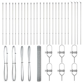 Cerca de Malla Welded con 13 Postes 1.4x50 m Acero Galvanizado de , Paneles de vallas - Ref: Foro24-3351651, Precio: 301,23 €...