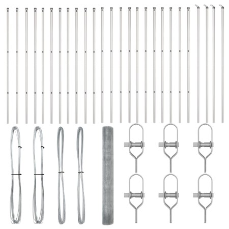 Cerca de Malla Welded con 13 Postes 1.4x50 m Acero Galvanizado de , Paneles de vallas - Ref: Foro24-3351651, Precio: 301,23 €...