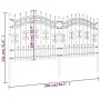 Gartenzaun mit Speerspitze aus schwarz beschichtetem Stahl, 140 cm von vidaXL, Zaunpaneele - Ref: Foro24-151085, Preis: 211,7...