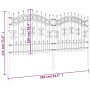 Valla de jardín con punta de lanza acero recubierto negro 140cm de vidaXL, Paneles de vallas - Ref: Foro24-151085, Precio: 22...
