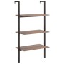 Estantería inclinada 3 baldas marrón oscuro negro 64x35x120,5cm de vidaXL, Librerías y estanterías - Ref: Foro24-336380, Prec...