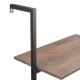 Estantería inclinada 3 baldas marrón oscuro negro 64x35x120,5cm de vidaXL, Librerías y estanterías - Ref: Foro24-336380, Prec...