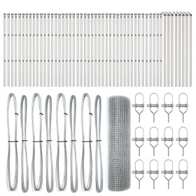 Cerca de Alambre Soldado con 13 Postes 0.6x100 m Acero Galvanizado de , Paneles de vallas - Ref: Foro24-3351667, Precio: 344,...