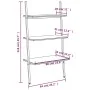 Estantería inclinada de 3 baldas negro 64x34x116 cm de vidaXL, Librerías y estanterías - Ref: Foro24-336372, Precio: 65,98 €,...