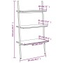 Estantería inclinada de 3 baldas negro 64x34x116 cm de vidaXL, Librerías y estanterías - Ref: Foro24-336372, Precio: 67,41 €,...