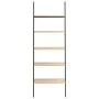 Estantería inclinada 5 baldas marrón claro negro 64x34x185,5 cm de vidaXL, Librerías y estanterías - Ref: Foro24-336376, Prec...