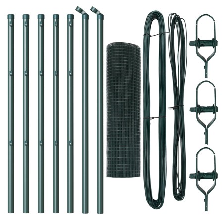 Set de Poste de Cerca Set de 2 Verde de , Paneles de vallas - Ref: Foro24-3351680, Precio: 52,66 €, Descuento: %