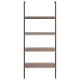 Estantería inclinada 4 baldas marrón oscuro negro 64x35x152,5cm de vidaXL, Librerías y estanterías - Ref: Foro24-336383, Prec...