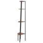 Estantería esquina 4 baldas marrón oscuro negro 45,5x31,5x150cm de vidaXL, Librerías y estanterías - Ref: Foro24-336392, Prec...