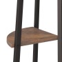Estantería esquina 4 baldas marrón oscuro negro 45,5x31,5x150cm de vidaXL, Librerías y estanterías - Ref: Foro24-336392, Prec...