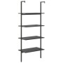 Estantería inclinada de 4 baldas negro 64x35x152,5 cm de vidaXL, Librerías y estanterías - Ref: Foro24-336384, Precio: 74,16 ...