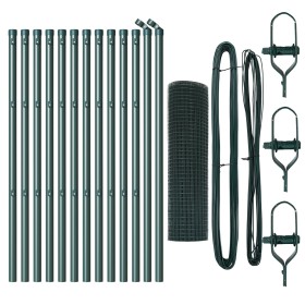 Conjunto de Postes de Cerca Verde Recubiertos de PVC Set de 2 de , Paneles de vallas - Ref: Foro24-3351715, Precio: 97,27 €, ...