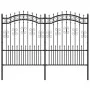 Gartenzaun mit Speerspitze aus schwarz beschichtetem Stahl, 190 cm von vidaXL, Zaunpaneele - Ref: Foro24-151087, Preis: 238,1...