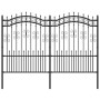 Valla de jardín con punta de lanza acero recubierto negro 190cm de vidaXL, Paneles de vallas - Ref: Foro24-151087, Precio: 24...