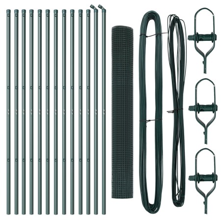 Juego de Postes de Cerca de Metal Set de 2 Verde de , Paneles de vallas - Ref: Foro24-3351725, Precio: 129,99 €, Descuento: %