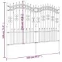 Gartenzaun mit Speerspitze aus schwarz beschichtetem Stahl, 190 cm von vidaXL, Zaunpaneele - Ref: Foro24-151087, Preis: 238,1...