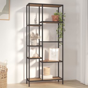 Estantería de madera contrachapada y acero 80x30x180 cm de vidaXL, Librerías y estanterías - Ref: Foro24-336359, Precio: 139,...
