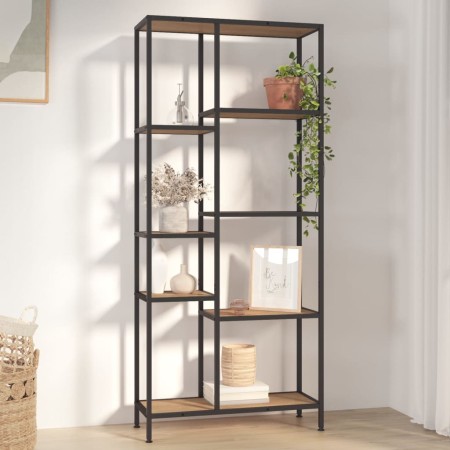 Estantería de madera contrachapada y acero 80x30x180 cm de vidaXL, Librerías y estanterías - Ref: Foro24-336359, Precio: 139,...