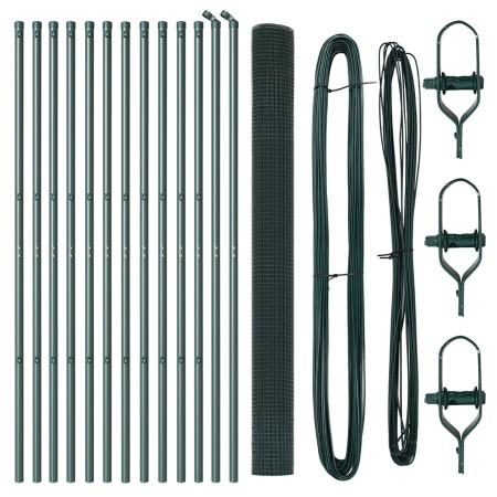 Conjunto de Poste de Cerca Conjunto de 2 Verde de , Paneles de vallas - Ref: Foro24-3351740, Precio: 178,14 €, Descuento: %