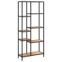Estantería de madera contrachapada y acero 80x30x180 cm de vidaXL, Librerías y estanterías - Ref: Foro24-336359, Precio: 139,...