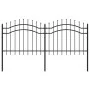 Garden fence with black coated steel spearhead 140cm by vidaXL, fence panels - Ref: Foro24-151080, Price: 126,40 €, Discount: %