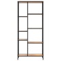 Estantería de madera contrachapada y acero 80x30x180 cm de vidaXL, Librerías y estanterías - Ref: Foro24-336359, Precio: 139,...
