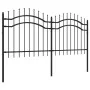 Garden fence with black coated steel spearhead 140cm by vidaXL, fence panels - Ref: Foro24-151080, Price: 126,40 €, Discount: %