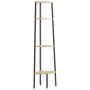 Estantería esquina 4 baldas marrón claro negro 45,5x31,5x150 cm de vidaXL, Librerías y estanterías - Ref: Foro24-336391, Prec...