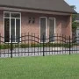 Garden fence with spearhead black coated steel 115cm by vidaXL, fence panels - Ref: Foro24-151079, Price: 112,74 €, Discount: %