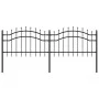 Gartenzaun mit Speerspitze aus schwarz beschichtetem Stahl, 115 cm von vidaXL, Zaunpaneele - Ref: Foro24-151079, Preis: 112,7...