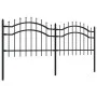 Garden fence with spearhead black coated steel 115cm by vidaXL, fence panels - Ref: Foro24-151079, Price: 112,74 €, Discount: %