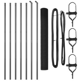 Juego de Postes de Cerca Gris Set de 2 Gris Metal 10 x 1 m de , Paneles de vallas - Ref: Foro24-3351810, Precio: 72,21 €, Des...