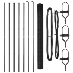 Cerca de Alambre Soldado con 7 Postes Gris 1.5x10 m Acero de , Paneles de vallas - Ref: Foro24-3351820, Precio: 95,32 €, Desc...