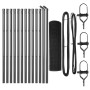 Juego de postes de cerca Set de 2 Gris Plástico, Metal 25 x 0.5 m de , Paneles de vallas - Ref: Foro24-3351832, Precio: 88,69...