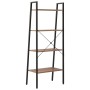 Estantería de pie 4 baldas marrón oscuro y negro 56x35x140 cm de vidaXL, Librerías y estanterías - Ref: Foro24-336365, Precio...