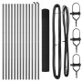 Juego de postes de cerca recubiertos de PVC Juego de 2 Gris de , Paneles de vallas - Ref: Foro24-3351844, Precio: 127,13 €, D...